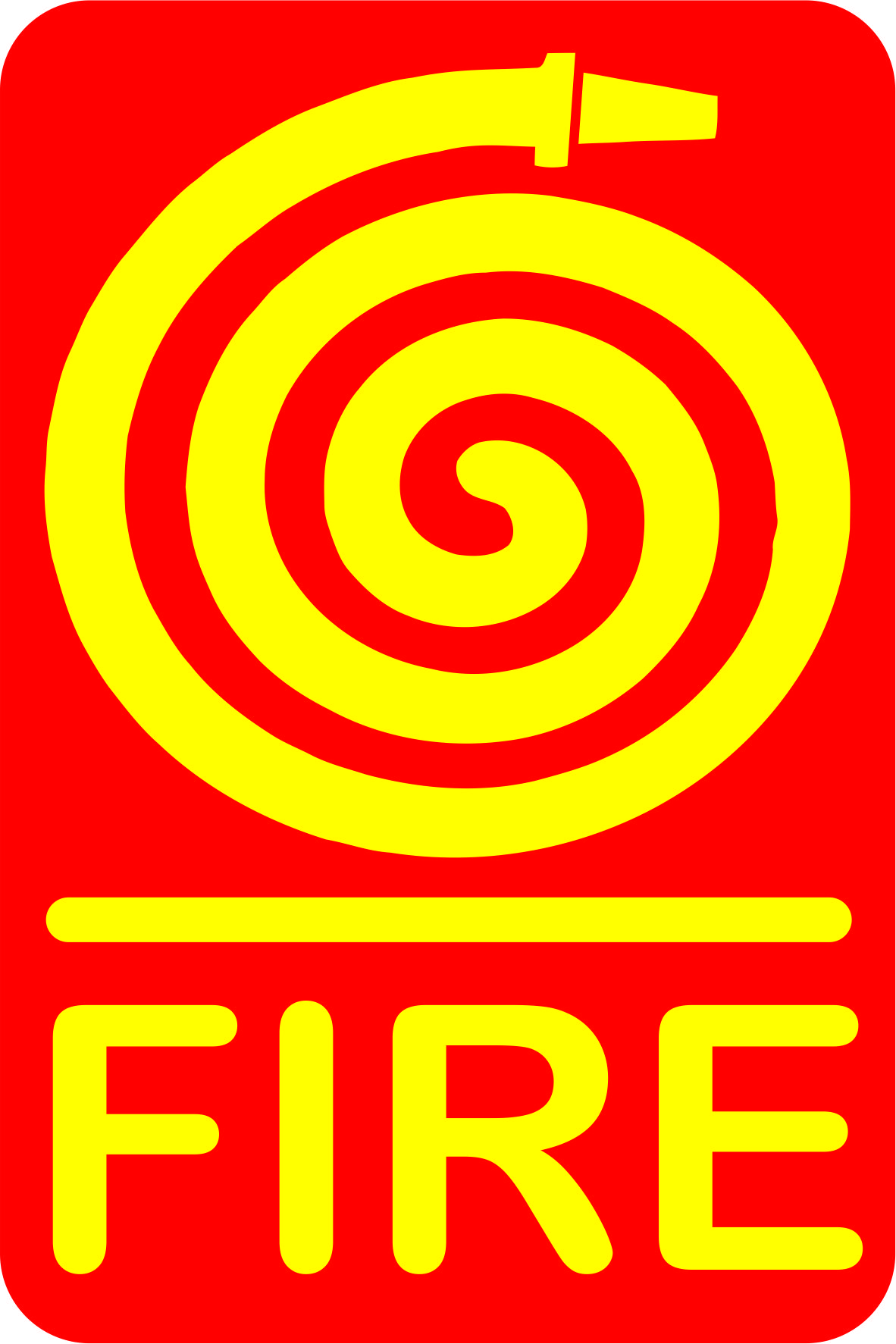 برچسب اخطار لوله آب آتش نشانی - بسته 5 عددی