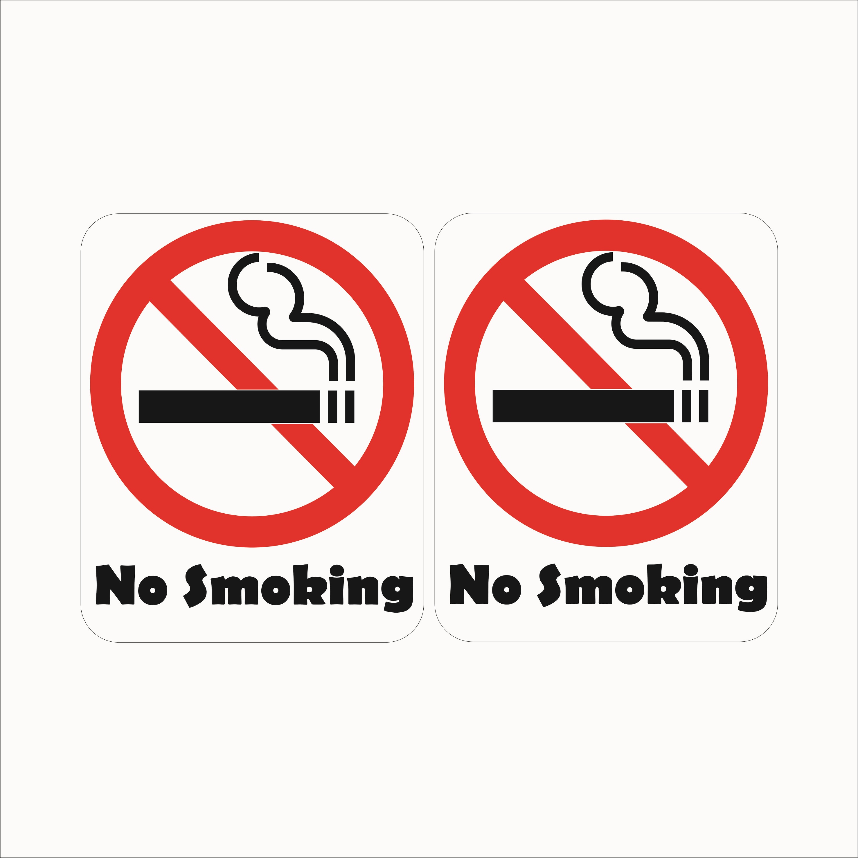 استیکر طرح سیگار کشیدن ممنوع - بسته 2 عددی